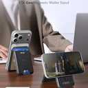 ESR Geo for MagSafe Wallet with Full Find My Functionality, 5-Card Holder, RFID Blocking, Adjustable Stand, Magnetic Wallet for iPhone 17/16/15/14/13/12 Series, Not for 13/12 mini, Black