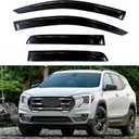 KPY Window Visor Compatible with GMC Terrain 2018-2023, 4PC Rain Guard Side Window Vent Deflectors Tape-On Style, 2018 2019 2020 2021 2022 2023