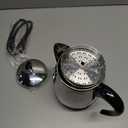 Farberware Electric Coffee Percolator, FCP240, Stainless Steel Basket, Automatic Keep Warm, No-Drip Spout, 4 Cup, Black/Silver