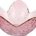 Luxshiny Lotus Gold-Edged Glass Fruit Bowl 4.72 Inch Decorative Plate for Serving Salad Candy Desserts Snacks Home Kitchen Tableware
