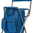 PORTAL Backpack Cooler Chair Fishing Chairs with Backrest Folding Camping Stool Compact for Outdoors Hiking Hunting Travel, Supports 225 lbs Capacity