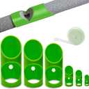 6PCS Pipe Insulation Cutting Guide Molded Foam Pipe Cutter Tool with 15MM-53MM Insulation Cutting Fixture for Home/Industrial/Commercial Plumbing + Bonus 59" Tape Measure (Green)