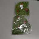 17 Inch Christmas Tree Picks, 6 PCS Lime Green Furry Curly Stems with Red Glitter Balls, Flexible Christmas Tree Topper Decorations for Holiday Arrangements, Wreaths & Table Christmas Decor