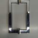 Stainless Steel 304 Grade Tubular Back to Back Shower Door Pull Handle (8-Inch, Square, Mirror Chrome Finish SSSP203M)