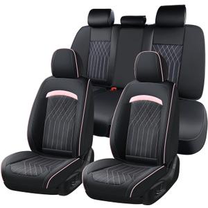 FLORICH Leather Seat Covers, Car Seat Covers Full Set, Car Seat Protector Waterproof, Front and Rear Seat Covers for Cars, Automotive Seat Covers Universal Fit for Most Cars SUV