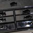 READAEER Makeup Organizer 3 Pieces Cosmetic Storage Case with 6 Drawers (Black)
