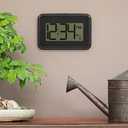 La Crosse Technology 513-113 Digital Wall Clock with Temperature & Countdown Timer, Black