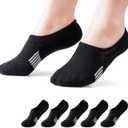 Gonii Womens No Show Socks Athletic Ankle Socks Cushioned Running Low Cut 5-8, 5 Pairs Black