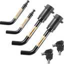 METOWARE Trailer Hitch Locks, 1/2" and 5/8" Diameter Dual Bent Pins for Class I-IV Hitches, Anti-Theft Hitch Lock for 1-1/4" 2" and 2-1/2" Receiver, Fits Towing Trailer Truck Car Boat RV (2 Pack)