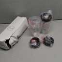 Blender Replacement Parts for Ninja, 24oz Ninja Blender Cups with To-Go Lids, 7 Fins Extractor Blade, Compatible with Nutri Ninja Auto iQ Blenders BL2012 BN801 BL480-30 BL640-30 BL642-30 NN100-30