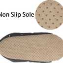 BenSorts Fuzzy Slipper Socks for Women Funny House Slippers with Grips (5-6.5, 1 Pair Christmas Grey)