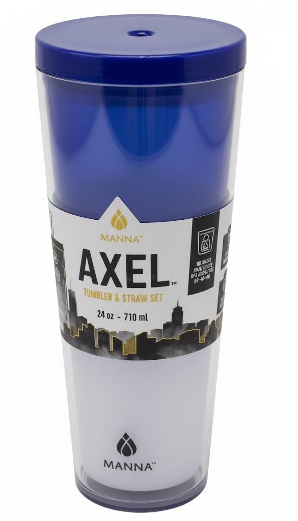 MANNY AXEL TUMBLER PLASTIC 24 OZ BLUE