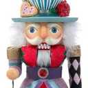 Kurt Adler 24-Inch Alice Teacup Party Hat Nutcracker (Height 23.5 Inches, Multicolor)