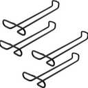 4 Pcs Iron Wine Glass Rack Under Cabinet, Hanging Wine Glass Holder, Black Metal Design for Cabinet Storage, Holds 4-6 Glasses, Ideal for Kitchen, Bar, RV, or Mini Bars