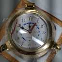 9" Diameter Solid Brass Porthole Tide Clock.Nagina International