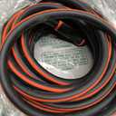 SheeChung Garden Hose 15ft x 5/8",Leader Hose with Swivel Handle,Lightweight Water Hose with Male to Female Fittings,Heavy Duty Flexible Rubber Hose,15 Foot Hose with 3/4"GHT Brass Fittings (black+red)