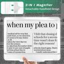 5X Rechargeable Floor Magnifying Glass with Light and Stand,43 LED Flexible Hands Free Magnifying Lamp,2-in-1 Large Lighted Magnifiers for Reading,Sewing,Crafts,Painting,Close Work,DIY White