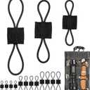 15PCS Tactical Bag Molle Attachment,3 Sizes Elastic Molle Webbing Binding Ribbons, Molle Backpack Attachments for Backpack and Outdoor Bag (Black)
