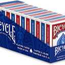 Bicycle Playing Cards, Jumbo Index, 12 Pack,Red & Blue