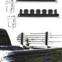 Aluminum Fishing Rod Holder for Truck Bed Holds 4 Fishing Rods, Truck Bed Fishing Rod Holder for Pickup, Gift for Truck Owners, Fishing, Outdoors, Dad, Family