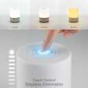 JIMEI Small Touch Cordless Bedside Table Lamp Rechargeable Dimmable Nightstand Lamp for Bedroom Portable Night Light for Kids LED Lamp with Warm White Lights for Living Room Home Gifts (White)