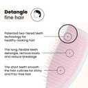 Tangle Teezer Fine Ultimate Detangler Brush, Dry & Wet Hair Brush to Detangle & Reduce Breakage for Fine Hair Types, Marshmallow Pink & Mint