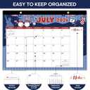 Desk Calendar 2026-2027, 18-Month Calendar Runs from July 2026 to December 2027, Large 17" x 12" Monthly Desktop & Wall Calendar for Home & Office - Watercolor Festival