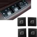 FZJDSD 4PCS Front Driver Side Car Power Window Master Switch Repair Button Cap Cover 2518300290 A2049055402 Compatible with Mercedes-Benz E-Class E200 E220 E250 E300 C-Class C180 C200 C220 2009-2016