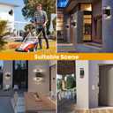 Outdoor Porch Lights with Outlet, Dusk to Dawn Porch Light Wall Light Fixture Waterproof Outdoor GFCI Outlet Outside Porch Wall Light Fixture for House Front Door Patio Garage Hallway