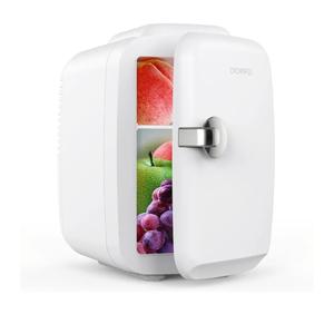 CROWNFUL Mini Fridge, 4 Liter/6 Can Portable Cooler and Warmer Personal Refrigerator for Skin Care, Cosmetics, Beverage, Food,Great for Bedroom, Office, Car, Dorm, ETL Listed (White)