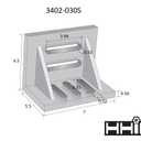HHIP 3402-0305 7" x 5-1/2" x 4-1/2" Slotted Angle Plate, Webbed