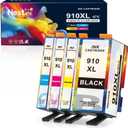 910XL Ink Cartridges Combo Pack Replacement for HP Ink 910 XL Compatible with OfficeJet Pro 8020 8025 8028 8035 8030 8010 8015 8018 8022 Printer (1 Black,1 Cyan,1 Magenta,1 Yellow)