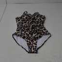 Ekouaer Women's One Piece Swimsuit Ruched Tummy Control Bathing Suits Vintage Retro Push Up Swimwear (Medium, Leopard)