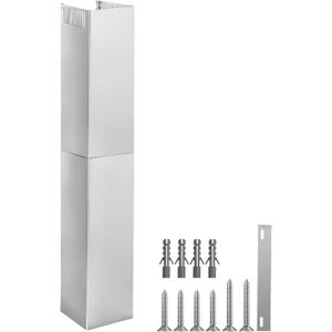31.5" x 8" x 6.7" Range Hood Chimney Extension, Adjustable Chimney 31.5-63 IN, 203MM Width Stainless Steel Range Hood Chimney Extension, Extend Ventilation Reach, Universal Fit For Most Kitchens