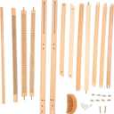 Beginners Weaving Kit, 23.6in X 21.3in, Wooden Tapestry Looms, DIY Craft Weaving, Tapestry Weaving Warp Frame for Kids Adults Beginners