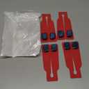 Car Hooks, Twinhook Leather Car Headrest Hangers, Universal Double Hook for Car Seat Back, Metal & Leather Bag Holder for Purses, Handbags, Bottles etc, Red, 4PCS