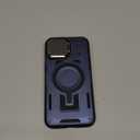 Camera Stand Case for iPhone 12 Pro Max, [Compatible with MagSafe] [Lens Cover] 2024 Version Military Grade Protective Soft Case for iPhone 12 Pro Max 6.7 inch Men Women, Blue