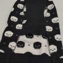 CuteBone Skull Dog Sweater for Small & Medium Dogs - Halloween Puppy Clothes with Leash Hole for Chihuahua, Yorkie & Teacup Dogs (X-Large)