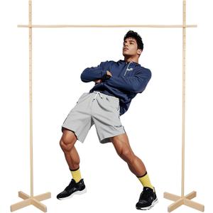 Wooden Limbo Game for Kids Adults, 4.7ft Tall Limbo Pole How Low Can You Go Outdoor Game Set Great for School Field Day Luau, Cookout, Pool Party, Birthday and Summer Outdoor Activities