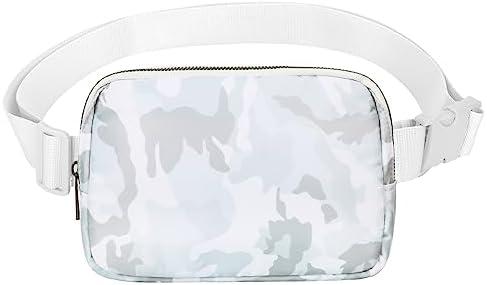 Pack of 2, VOROLO Fanny Pack For Women And Men Crossbody Bag Belt Bag with Adjustable Strap Graduation Gifts Camo White
