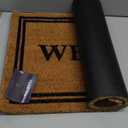 KANKUN Coco Coir Door Mat with Heavy Duty Backing, Welcome Doormat (17" x 30"), Doormat Entrance (Welcome2-1Pack)