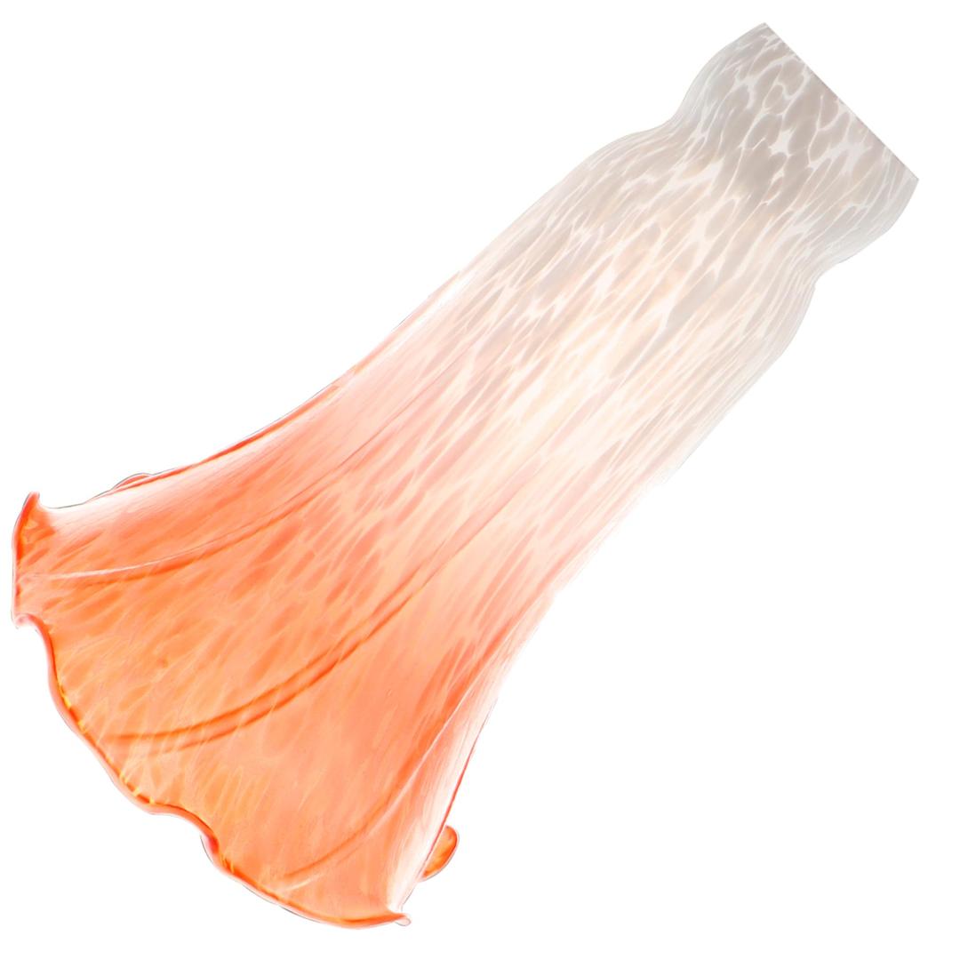 Lily Flower Glass Lampshade Replacement, 1 Pack,Tulip Style Table Floor Lamp Shade Replacement 4.1" x 4.1" x 6" (Yellow)