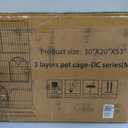 Cat Cage DIY Catio Cat Enclosure with Widen Bottom Buckle & Reinforced Top Corner Clips Indoor & Outdoor Cat Playpen (Green, 3-Tier 52.5")