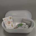 Pet Casket, ABS Plastic Pet Coffin with Paw Design for Burial of Cats and Dogs(White, Large)