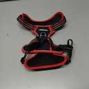 rabbitgoo Dog Harness No Pull with 2 Leash Clips, Adjustable Soft Padded, Reflective Oxford No Choke Pet Vest with Easy Control Handle for Medium Sized Dogs, Black & Red, M