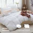 Bedsure White Duvet Cover King Size - 3 Pieces Prewashed Cotton-Like Polyester Extra Soft Bedding Set, Includes 1 Duvet Cover 104x90 Inches with Zipper Closure & 2 Pillow Shams, Comforter Not Included