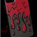 SIMPLYMDRN Tough for iPhone 12 Pro Max Case - Goth Tattoo Design - Cool Case for Men - Streetart Cover - Tough and Flexible (Drippy Black)