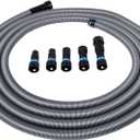 Cen-Tec Systems 94731 Quick Click 30 Ft. Hose for Home and Shop Vacuums with Expanded Multi-Brand Power Tool Adapter Set for Dust Collection