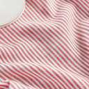 Solino Home 100% Pure Linen Table Runner 14x72 Inch - Narrow Stripe Red and White Cloth Runner 72 Inches Long for Dining Table, Dresser - Machine Washable - 4th of July