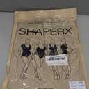 SHAPERX Women's Fajas Colombianas Shapewear Postpartum Tummy Control Body Shaper Butt Lifter Bodysuit (Large, Black)